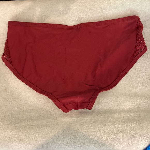 Burgundy Lace Tankini Set - Picture 8 of 10